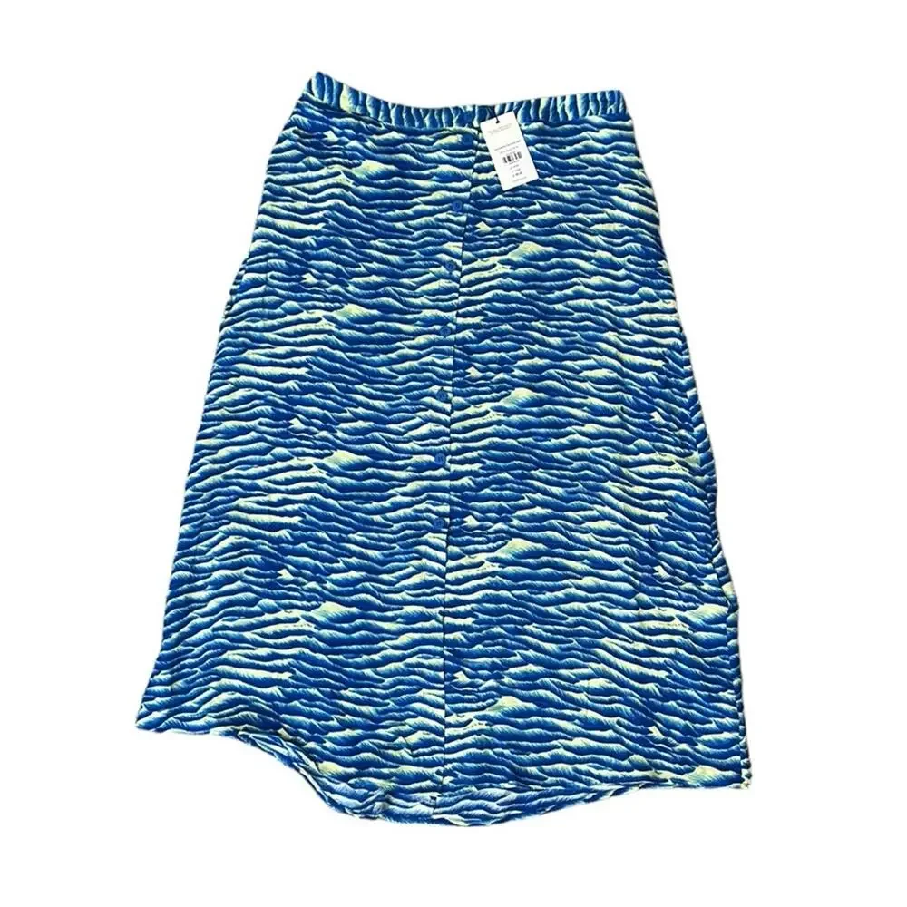 Whistles Sea foam Blue Button Front Midi Skirt, Women’s Size 10 NWT